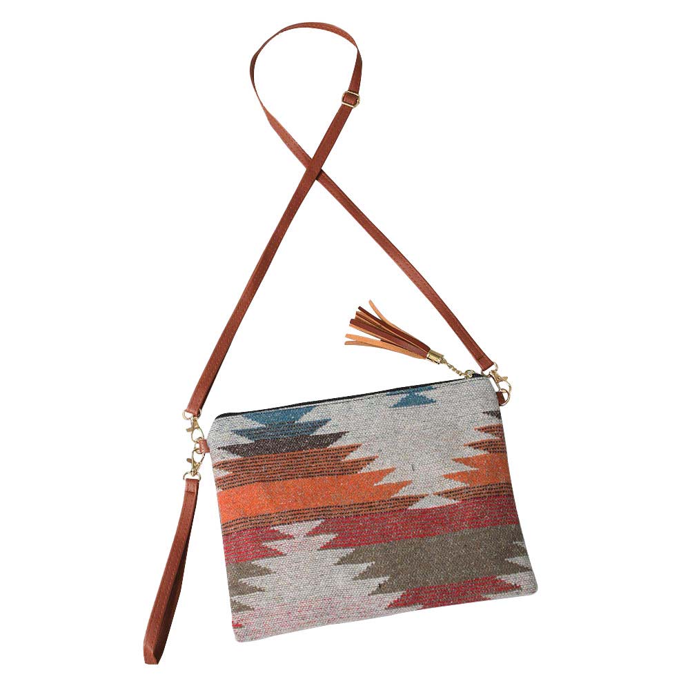 Fashionable Western Patterned Crossbody Clutch Bag
