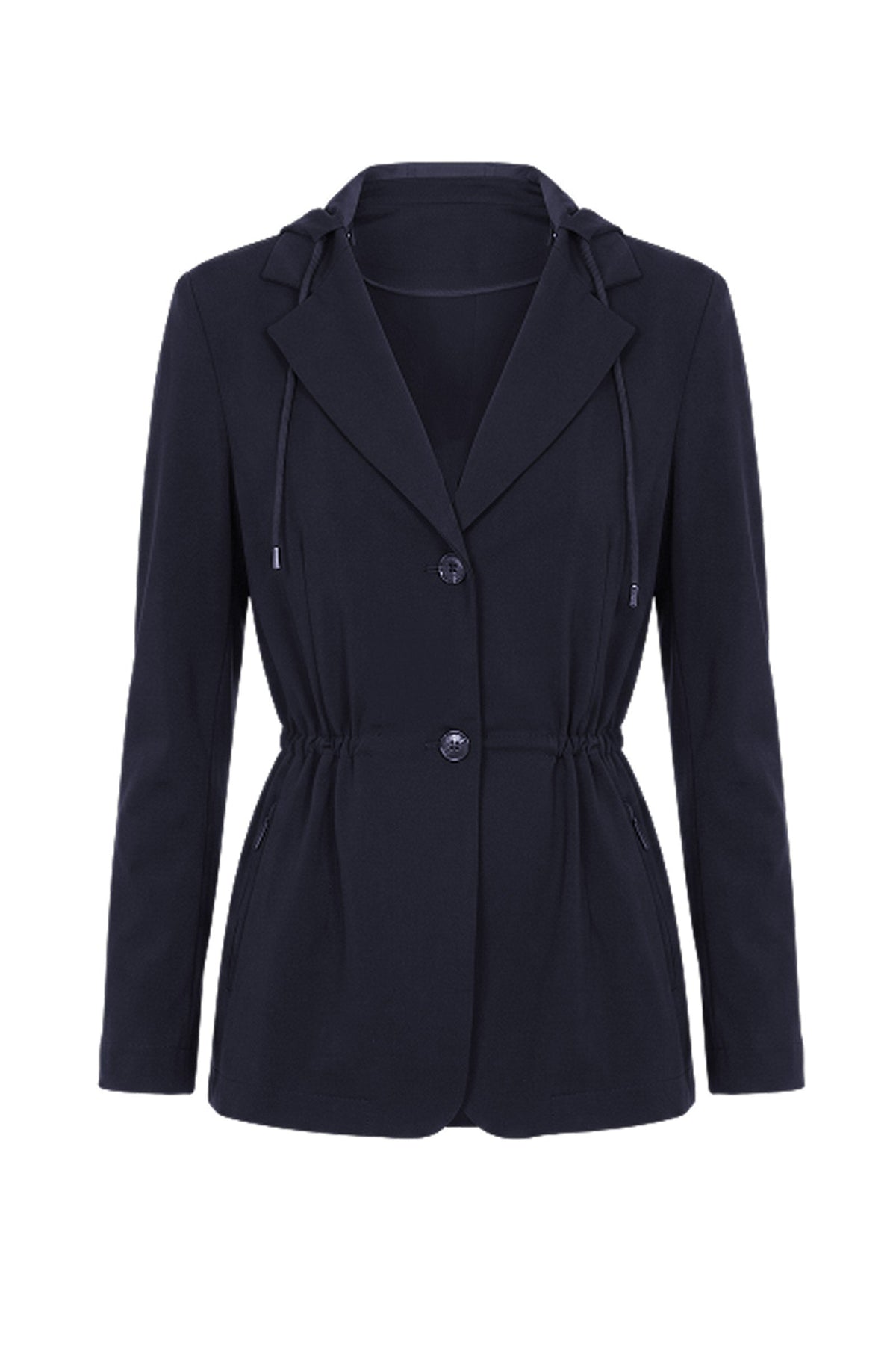 Tressa Duo Comfortable Travel Blazer with Removable Hood & Cinchable Waist