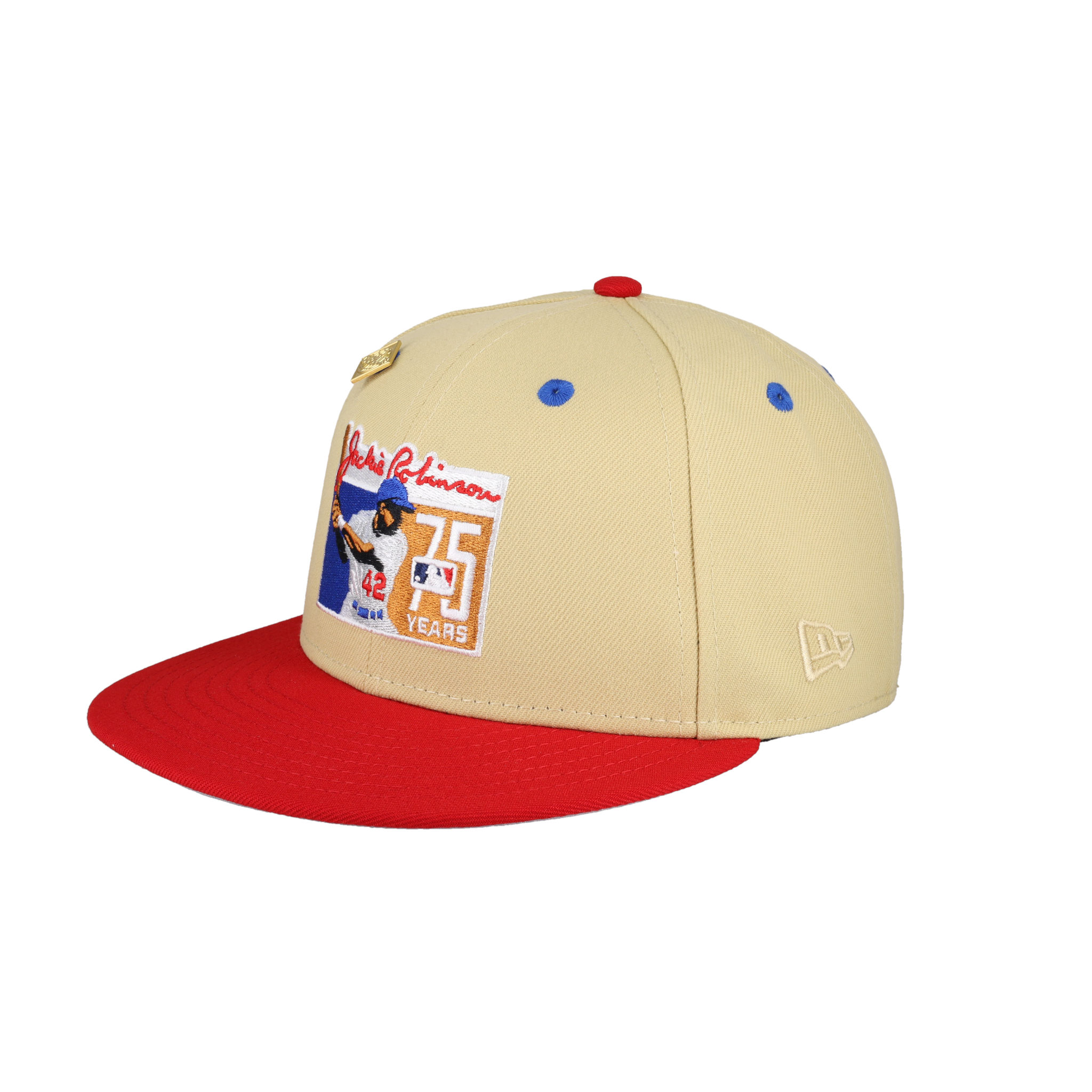 Jackie Robinson Logo Vegas Gold Jackie 42 Patch 59Fifty Fitted Hat