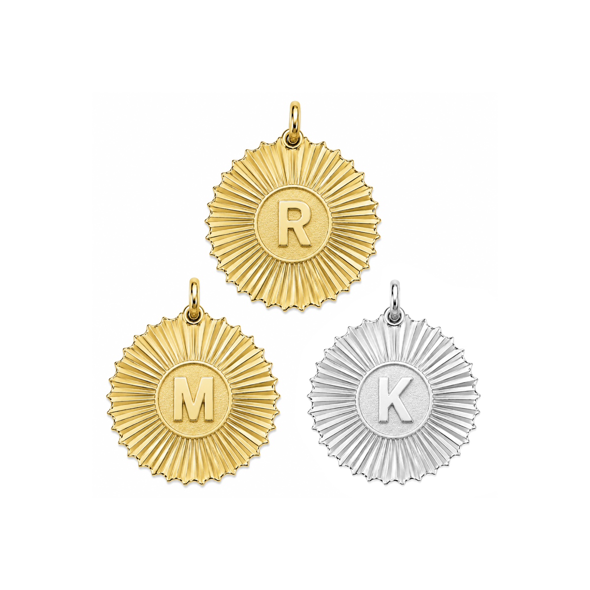 Vesta Initial Medallion Paperclip Lariat