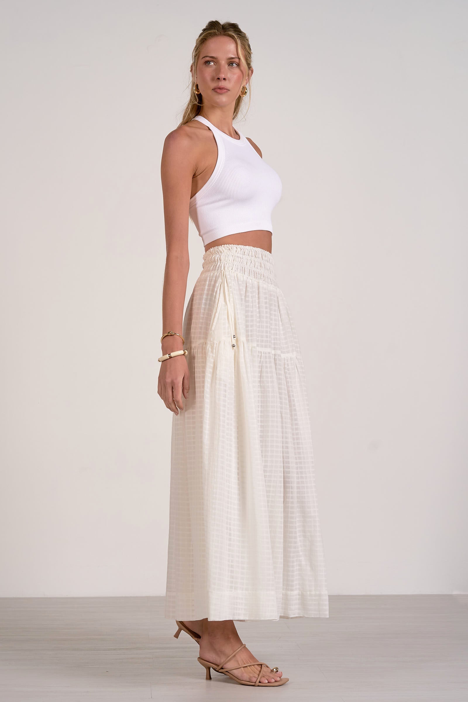 Wave Skirt Off White