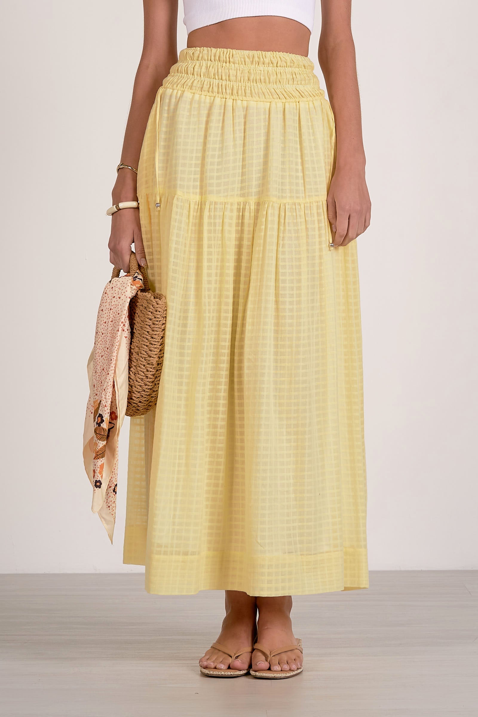Wave Skirt Yellow