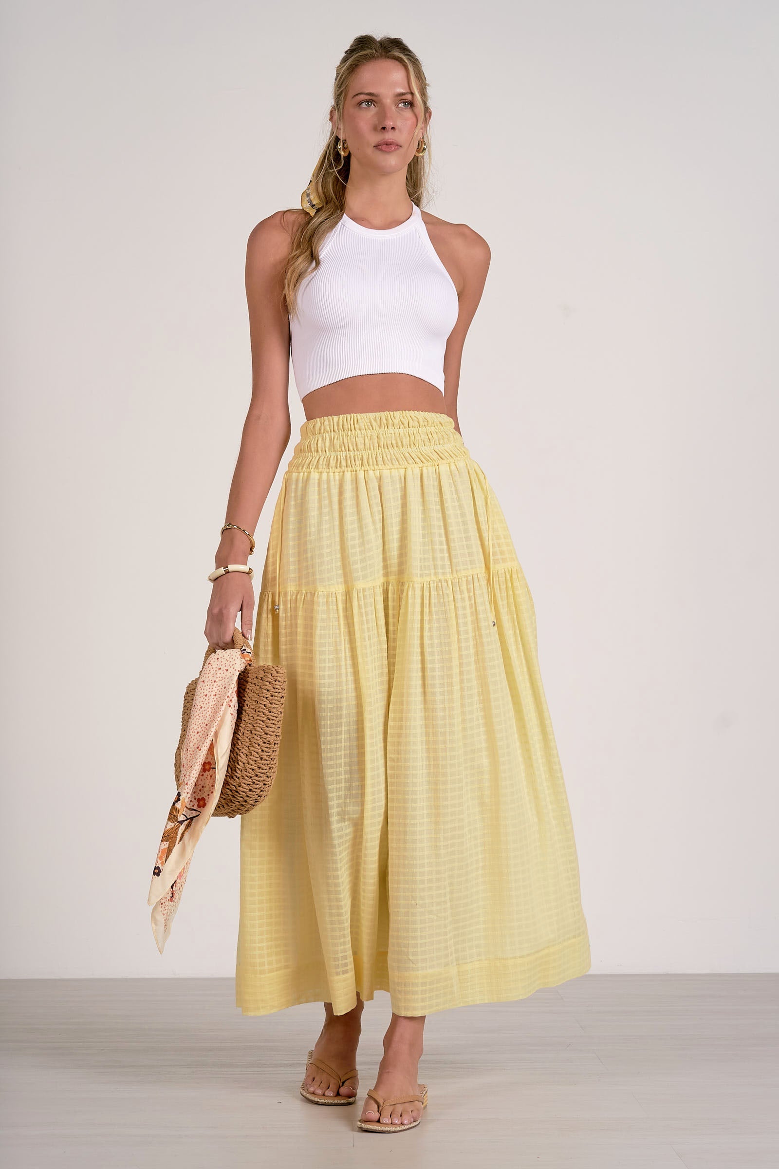 Wave Skirt Yellow