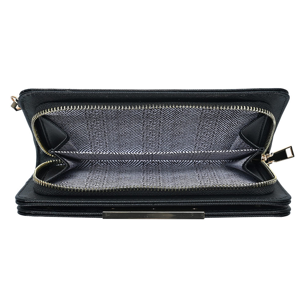Faux Leather Zipper Wallet