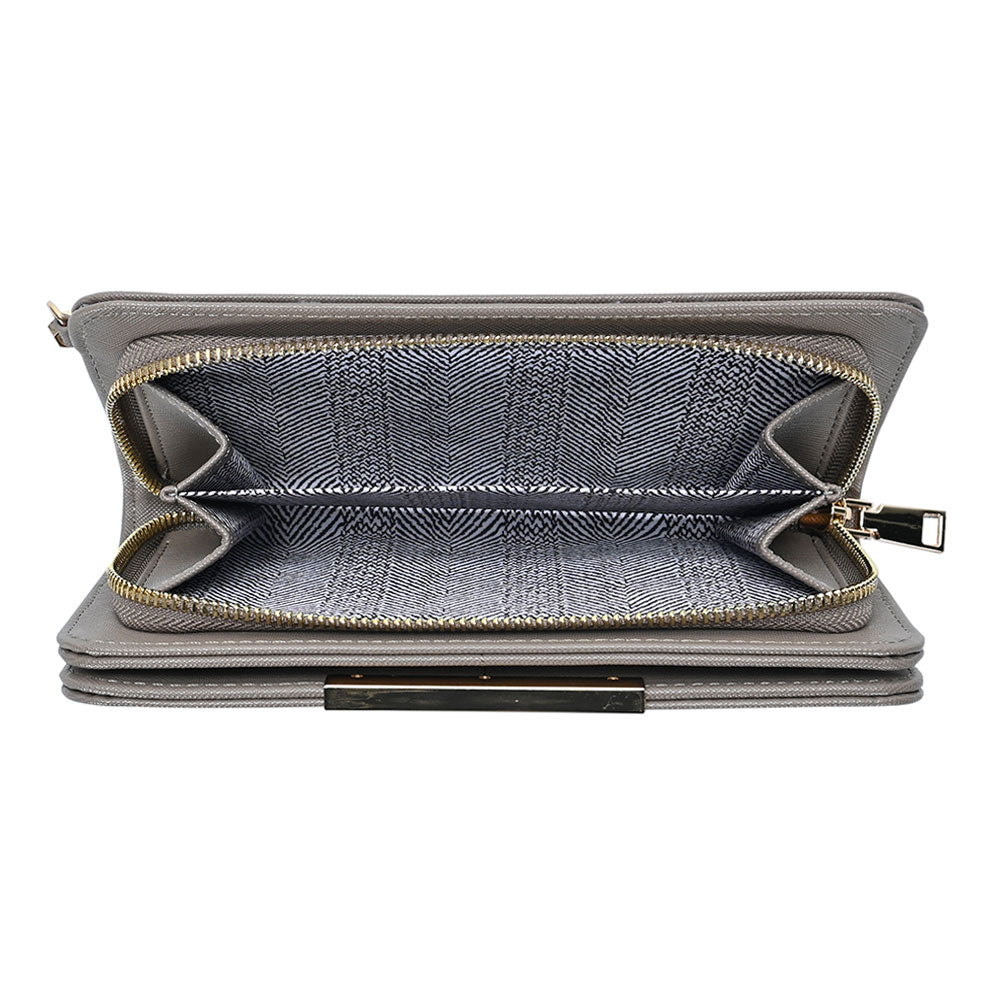 Faux Leather Zipper Wallet