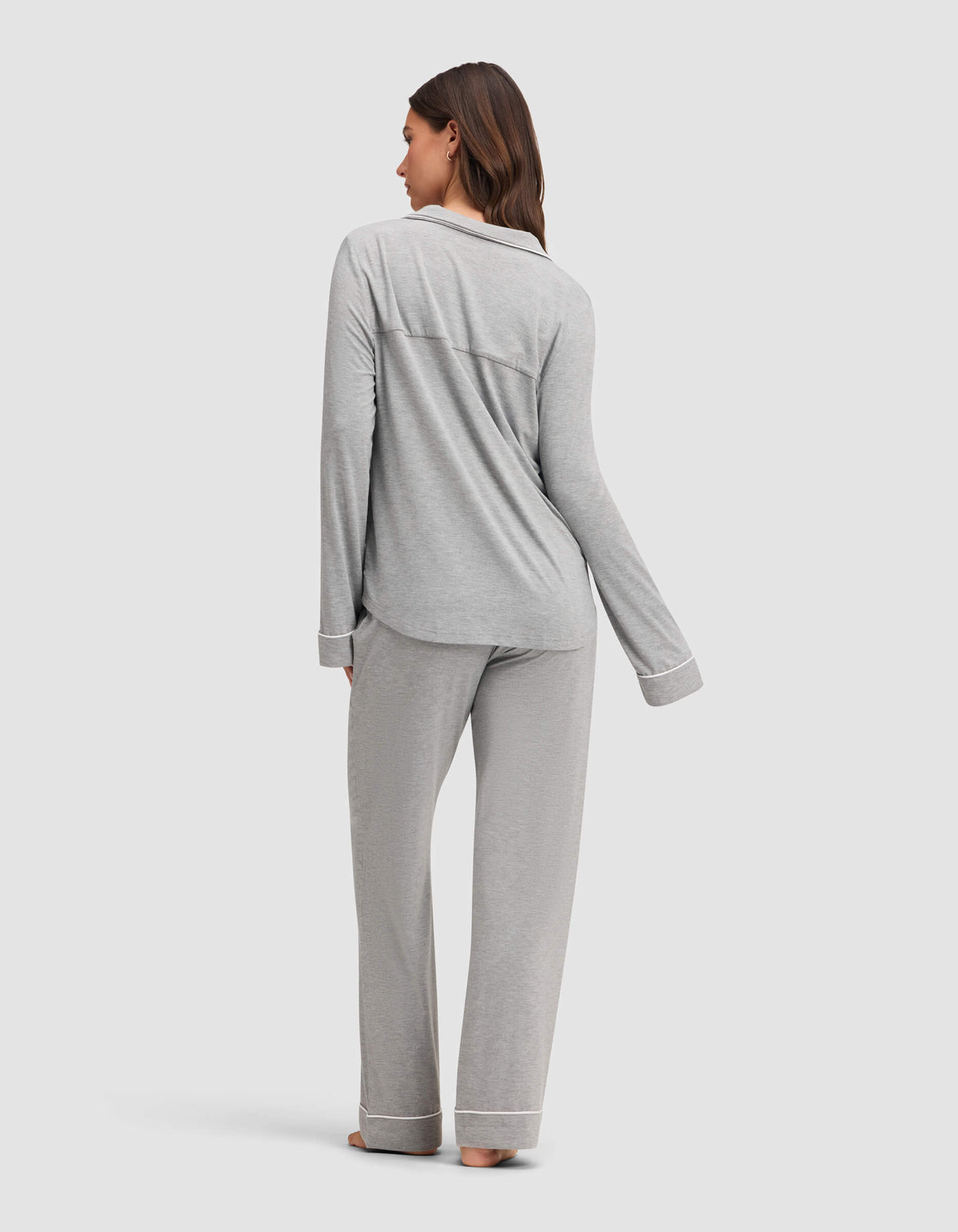 Women's Bamboo Stretch-Knit Long Sleeve Pajama Set - Petite