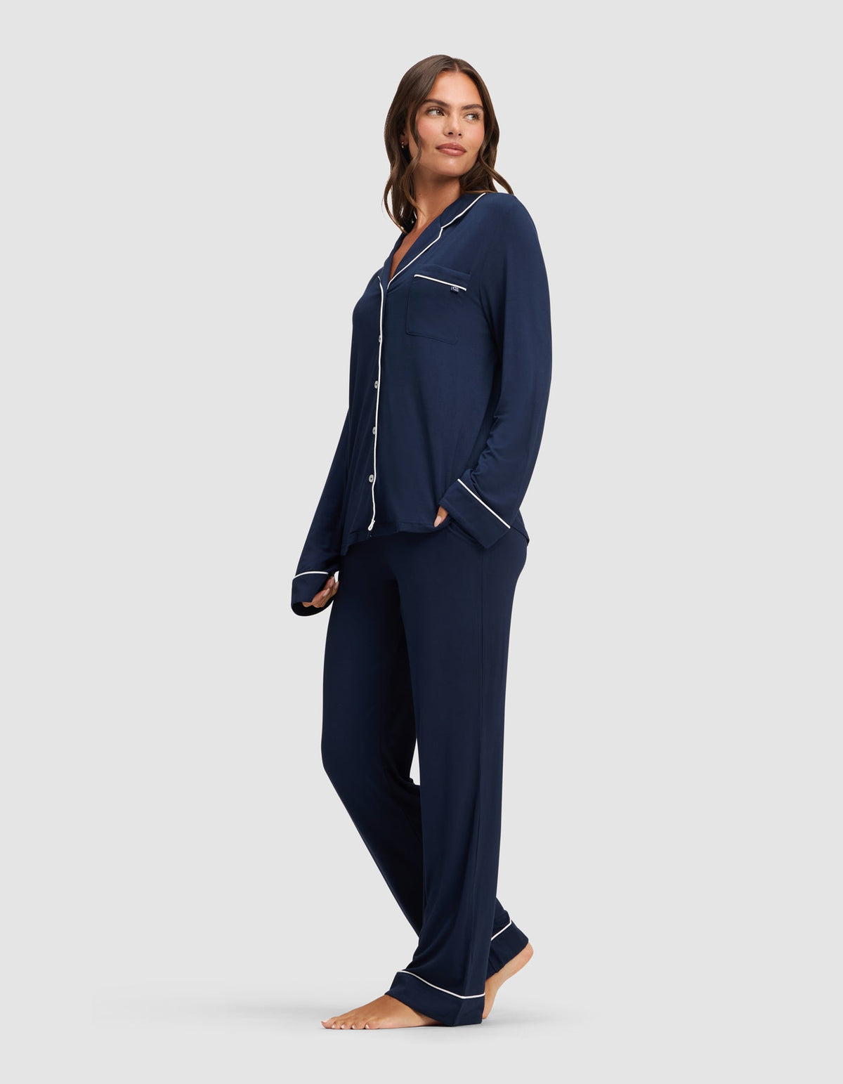 Women's Bamboo Stretch-Knit Long Sleeve Pajama Set - Tall