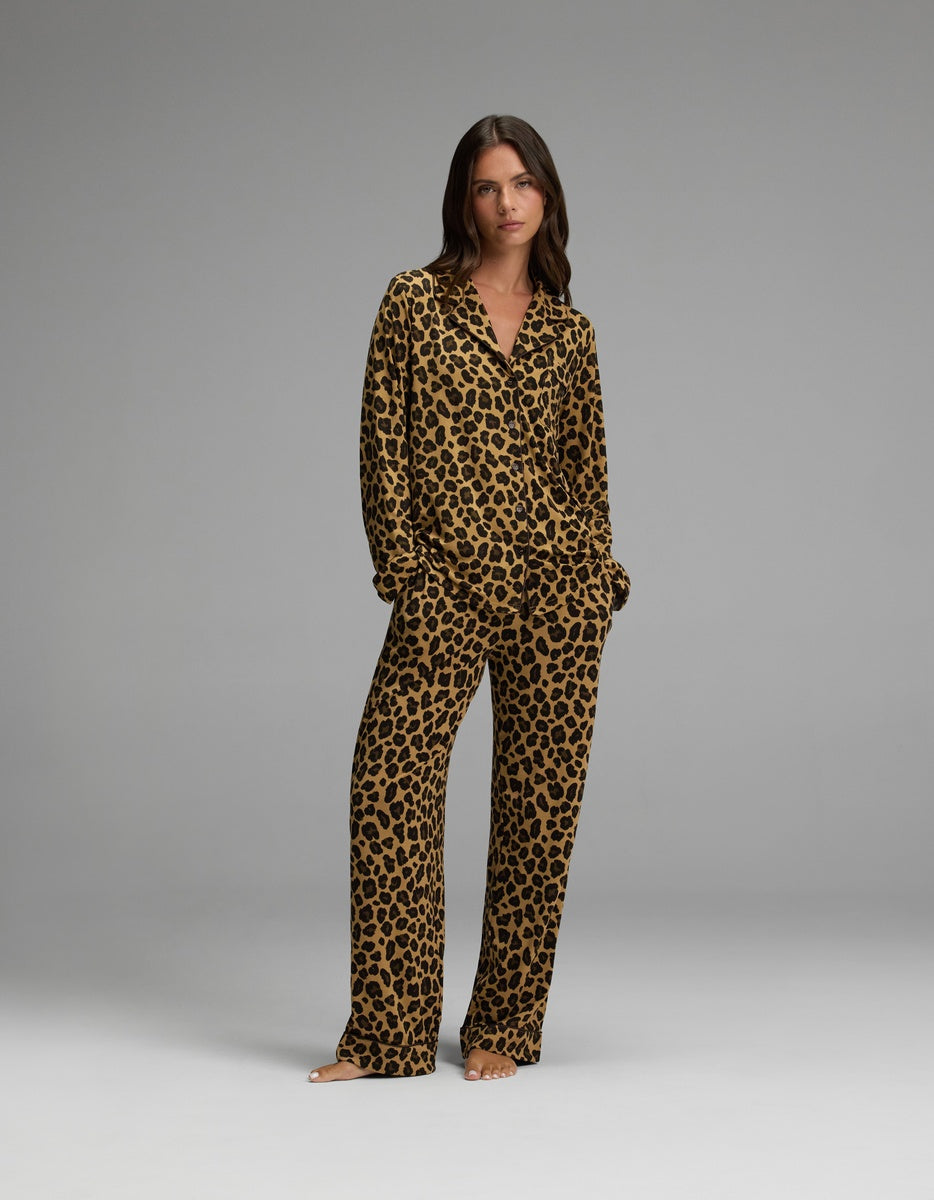 Women's Bamboo Stretch-Knit Long Sleeve Pajama Set