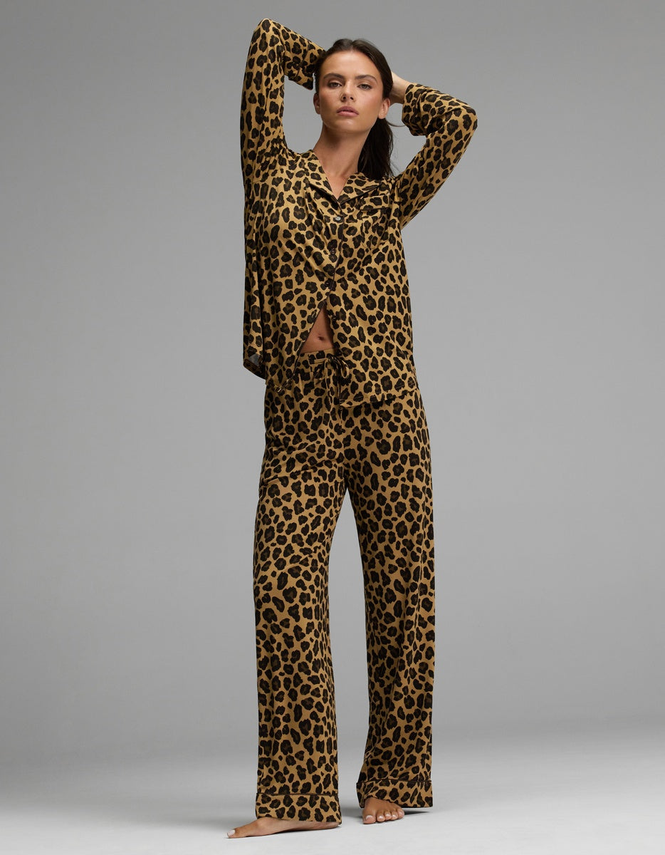 Women's Bamboo Stretch-Knit Long Sleeve Pajama Set