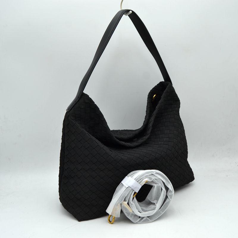 Woven Hobo Shoulder Bag with Detachable Strap