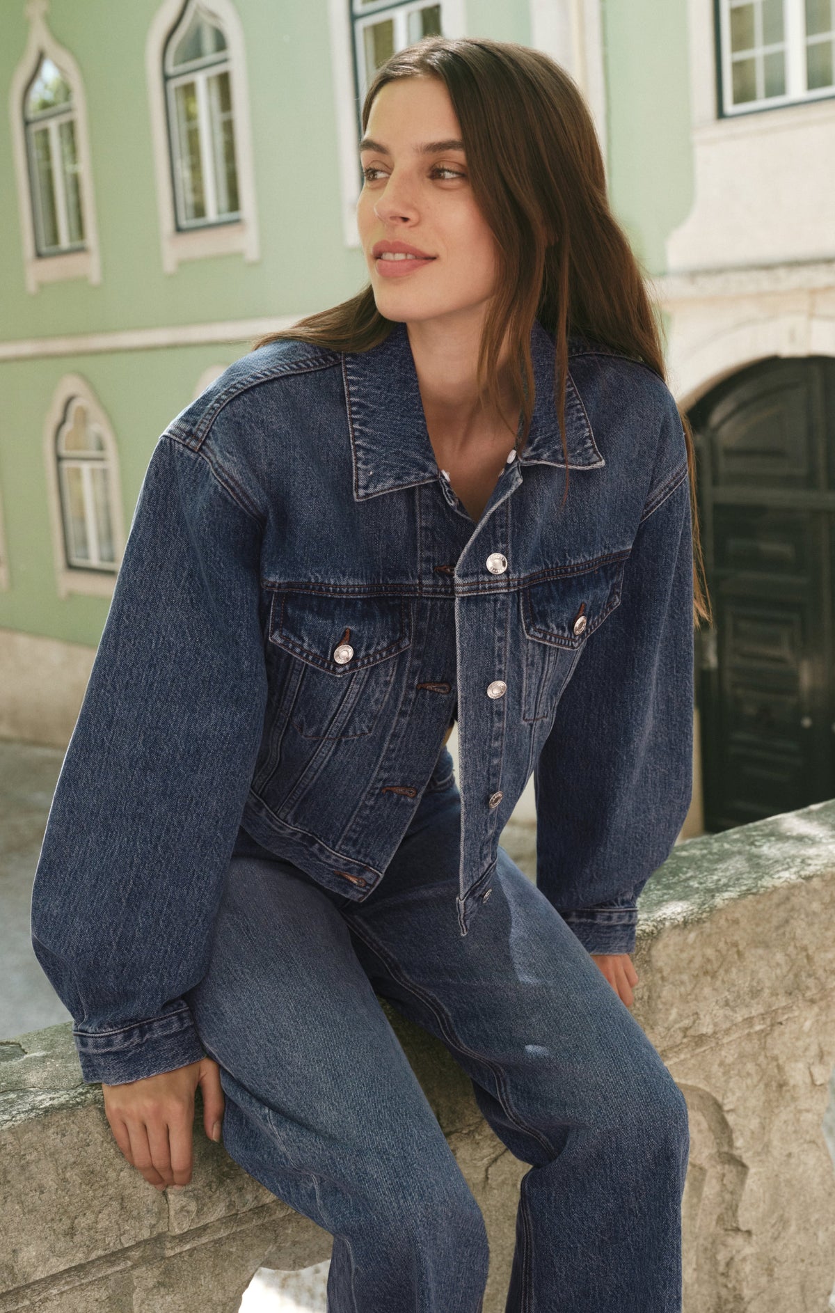 Daily Denim Fur Jacket in Hush
