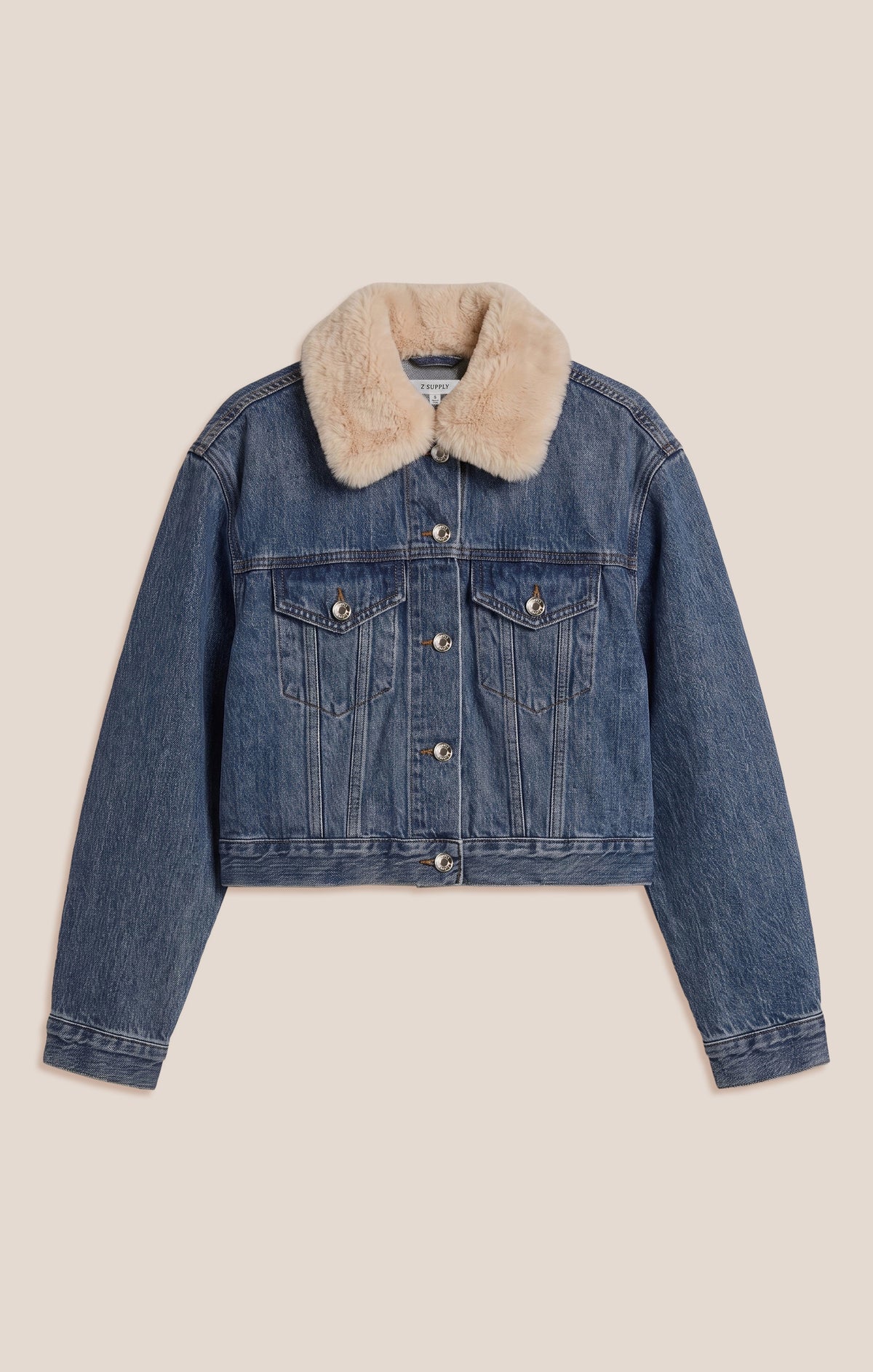 Daily Denim Fur Jacket in Hush