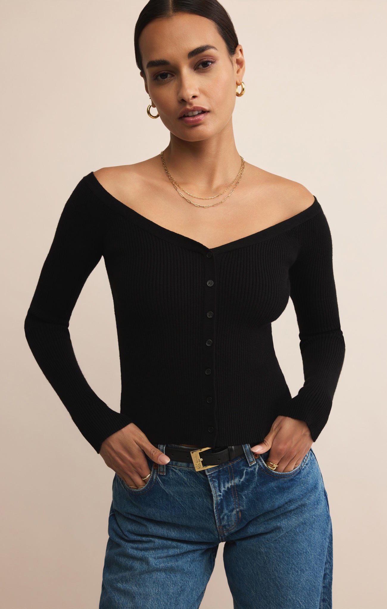 Jovy Off Shoulder Cropped Top