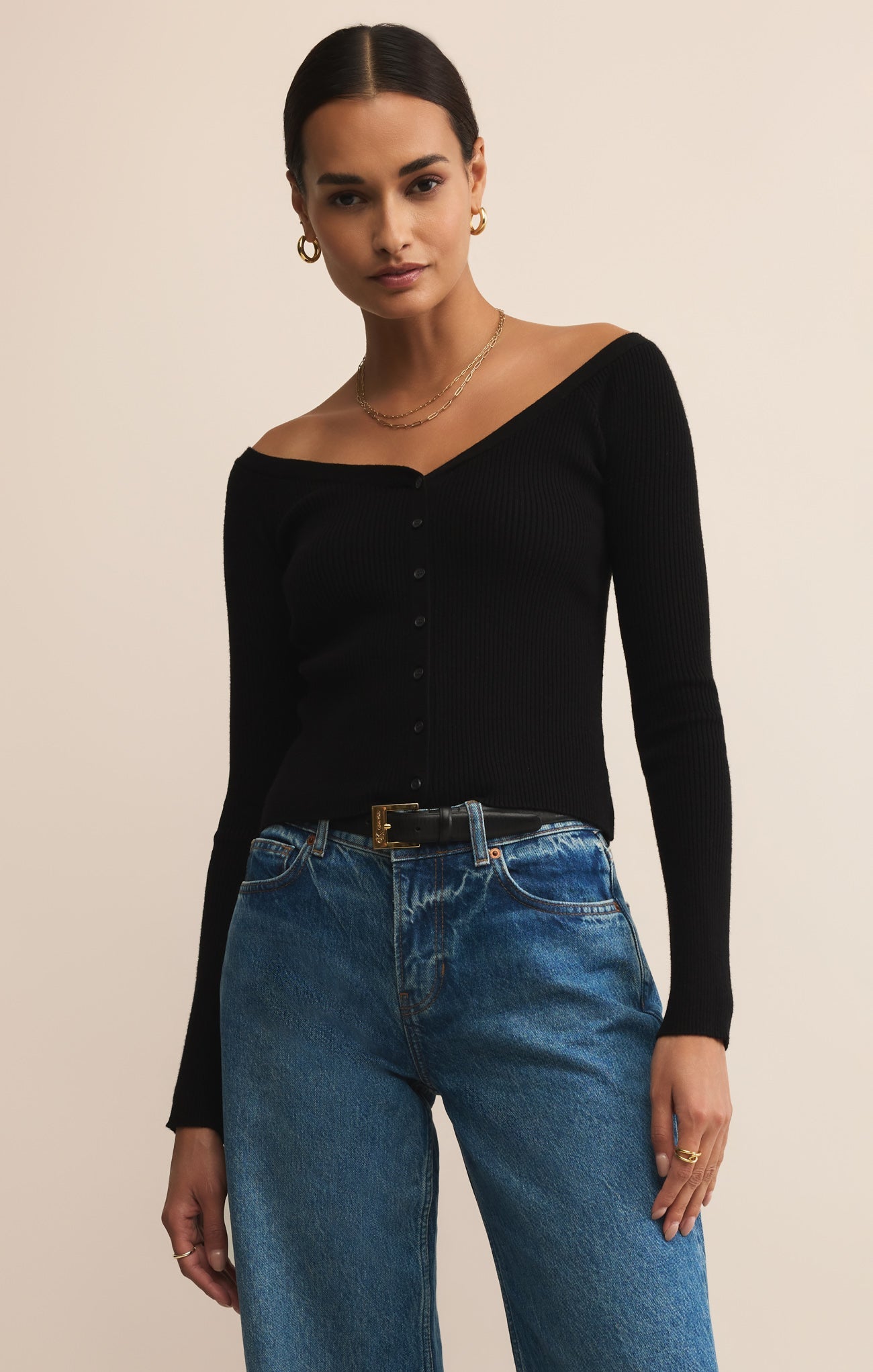 Jovy Off Shoulder Cropped Top