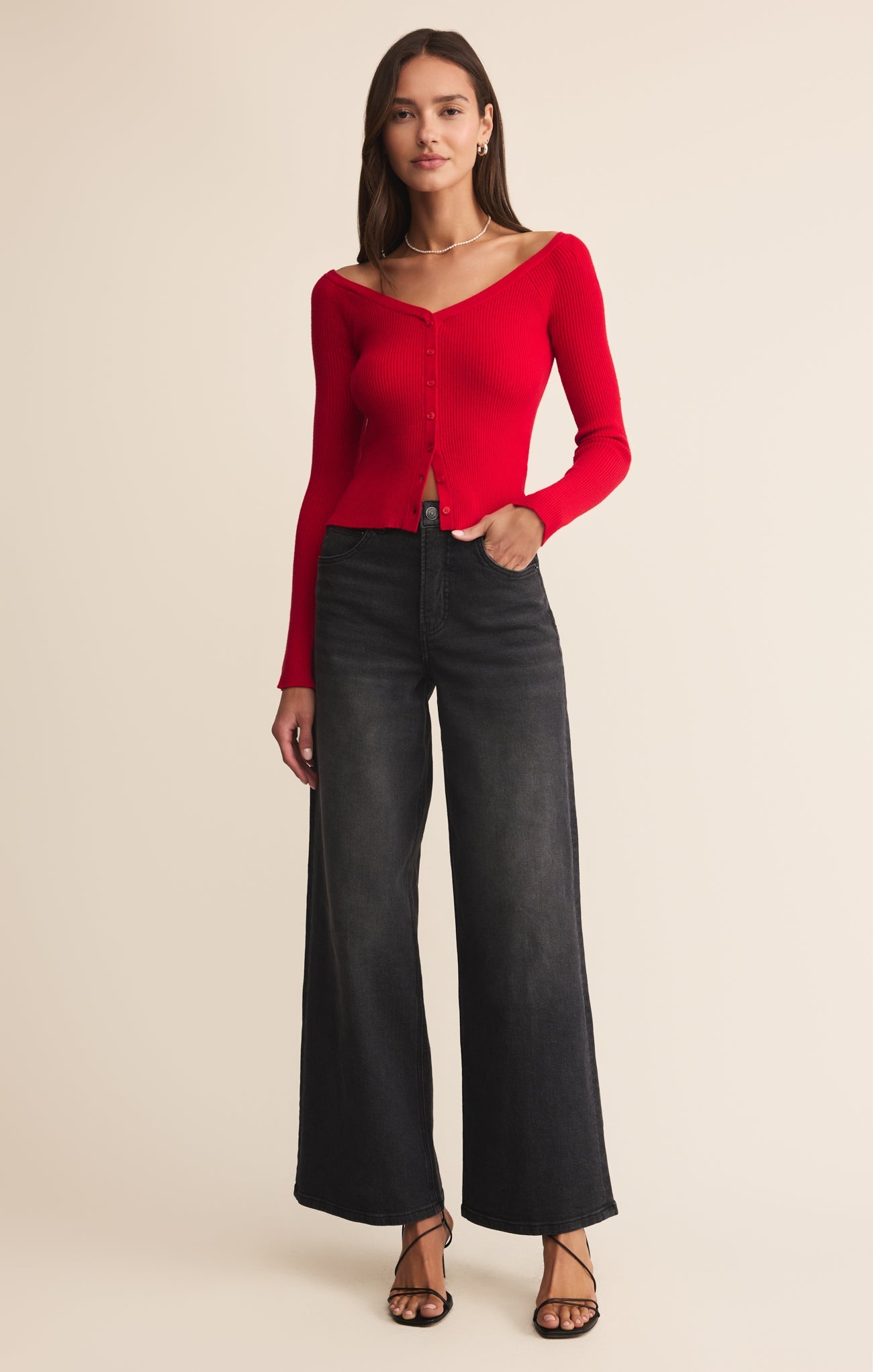 Jovy Off Shoulder Cropped Top