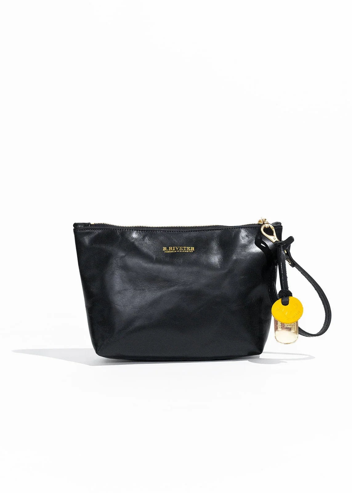 Naomi Zipper Clutch | Black Leather