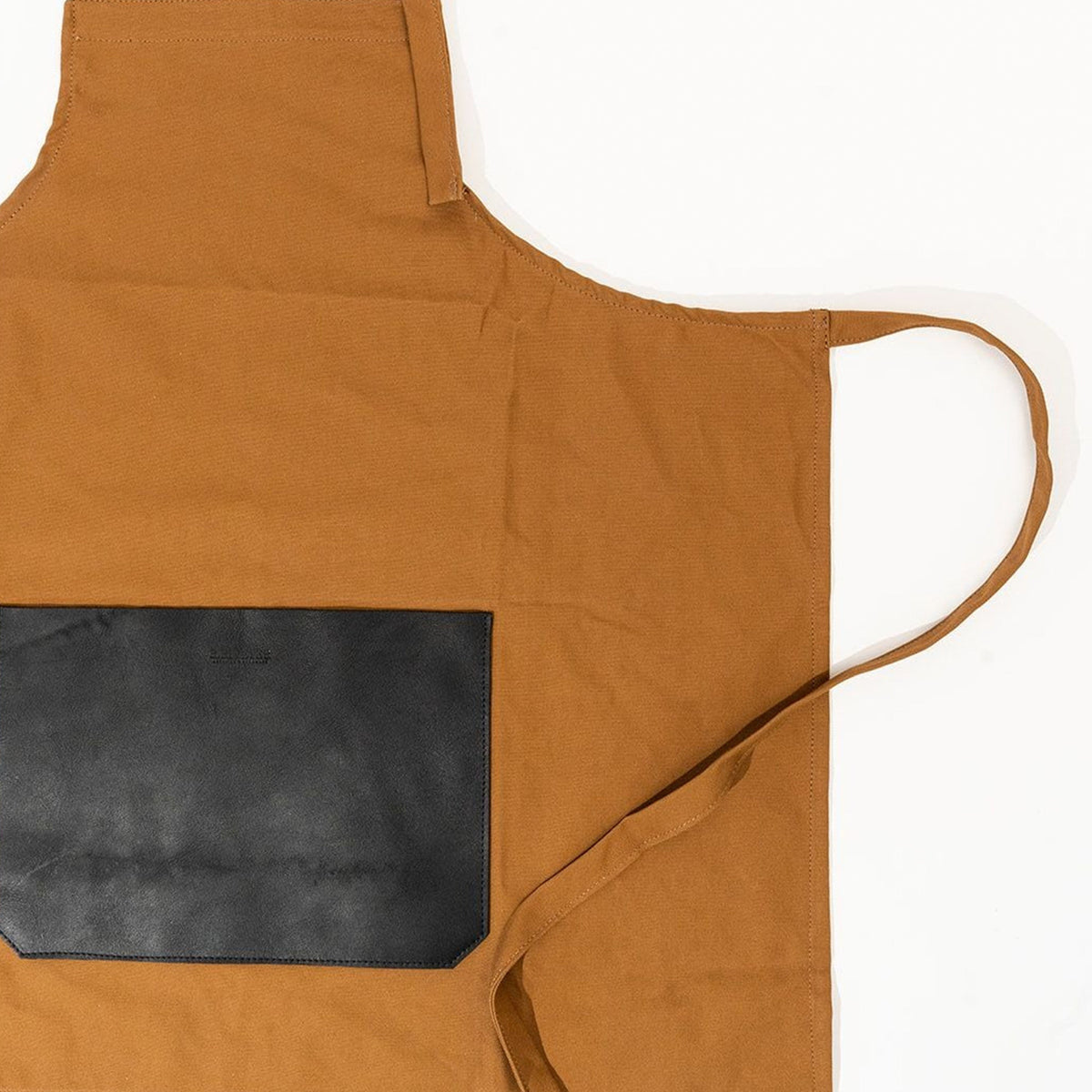 Riveter Made Apron | Tobacco + Black Leather