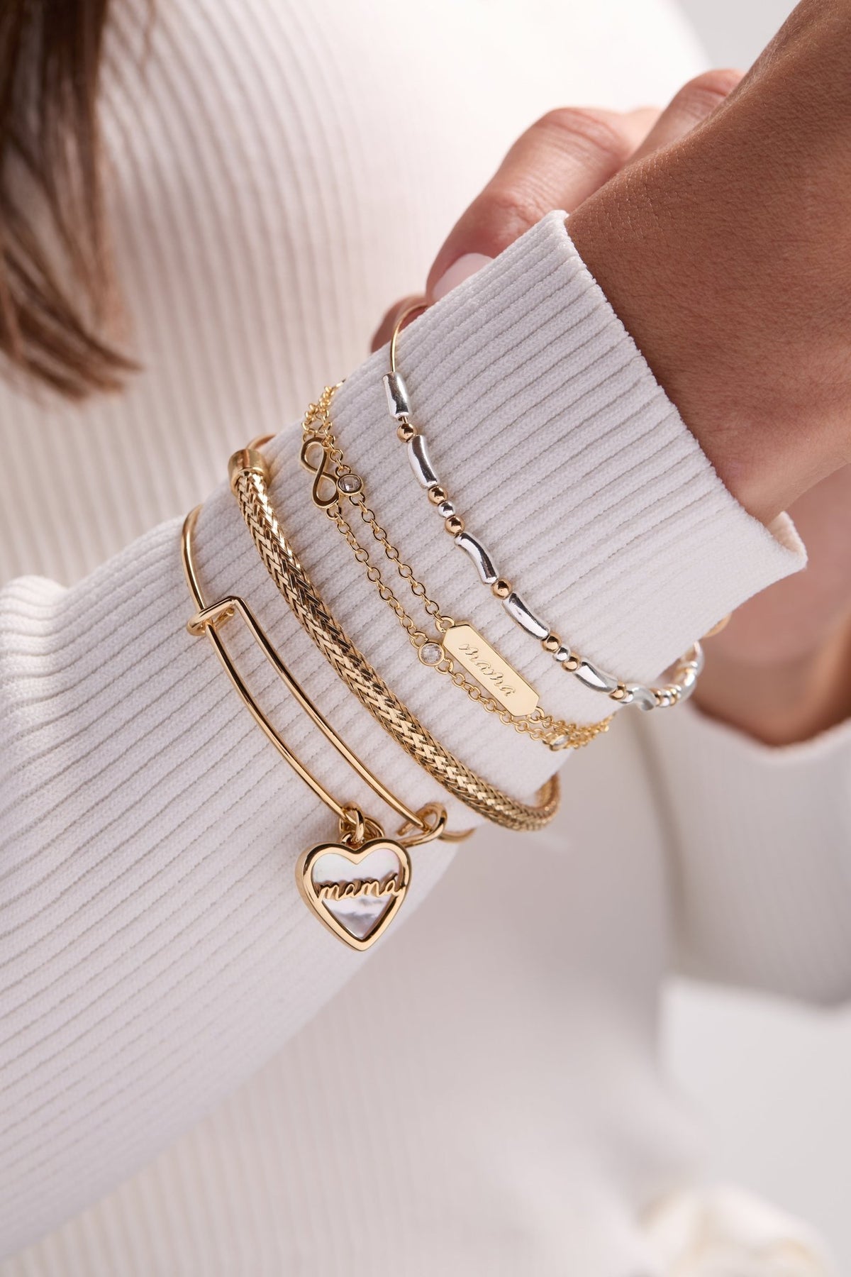 Abuela Infinity Chain Double Strand Bracelet by ALEX AND ANI at Shirley Shoppe