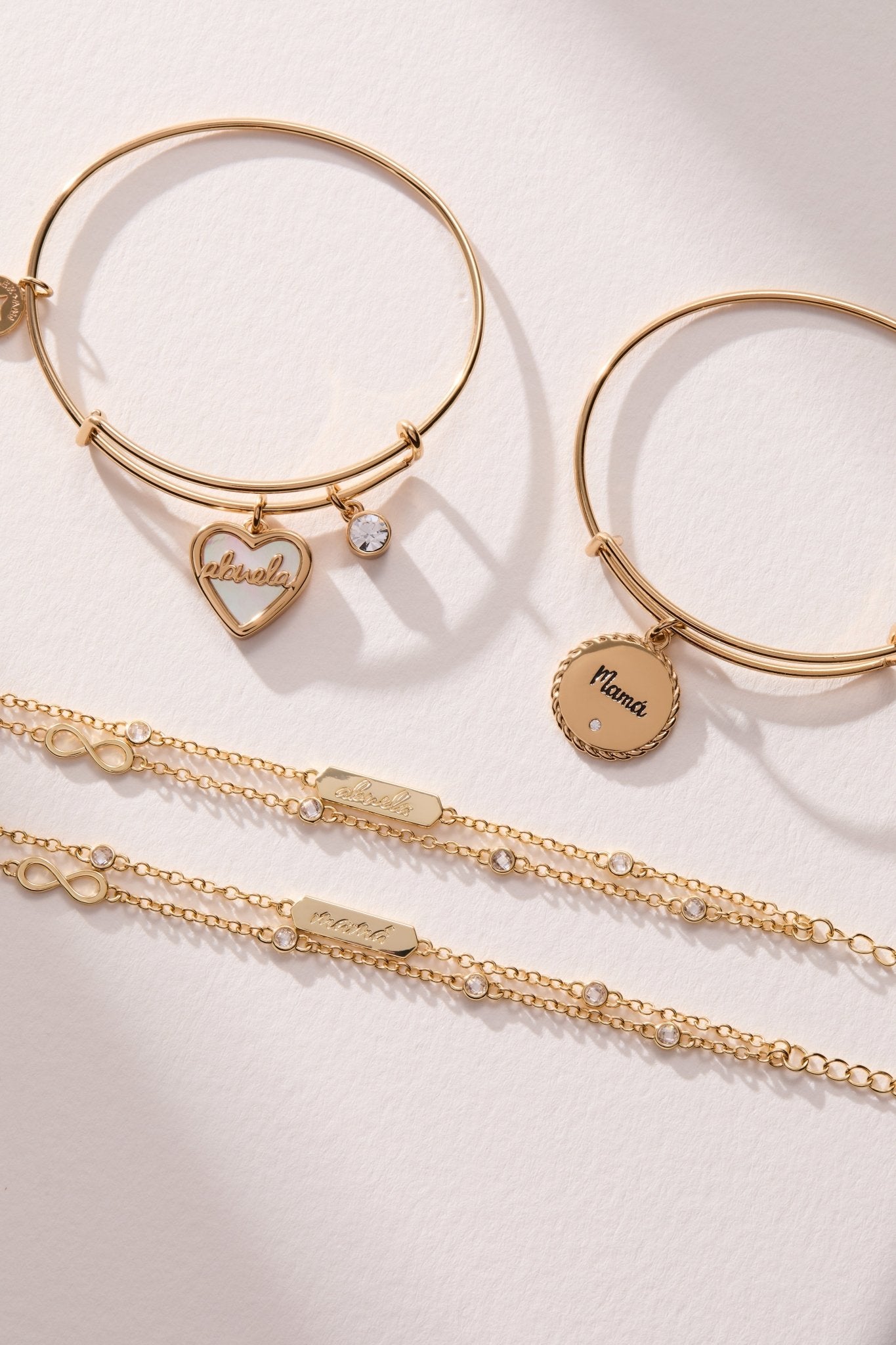 Abuela Infinity Chain Double Strand Bracelet by ALEX AND ANI at Shirley Shoppe