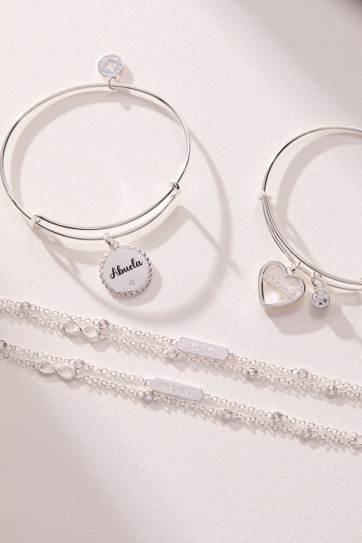 Abuela Infinity Chain Double Strand Bracelet by ALEX AND ANI at Shirley Shoppe