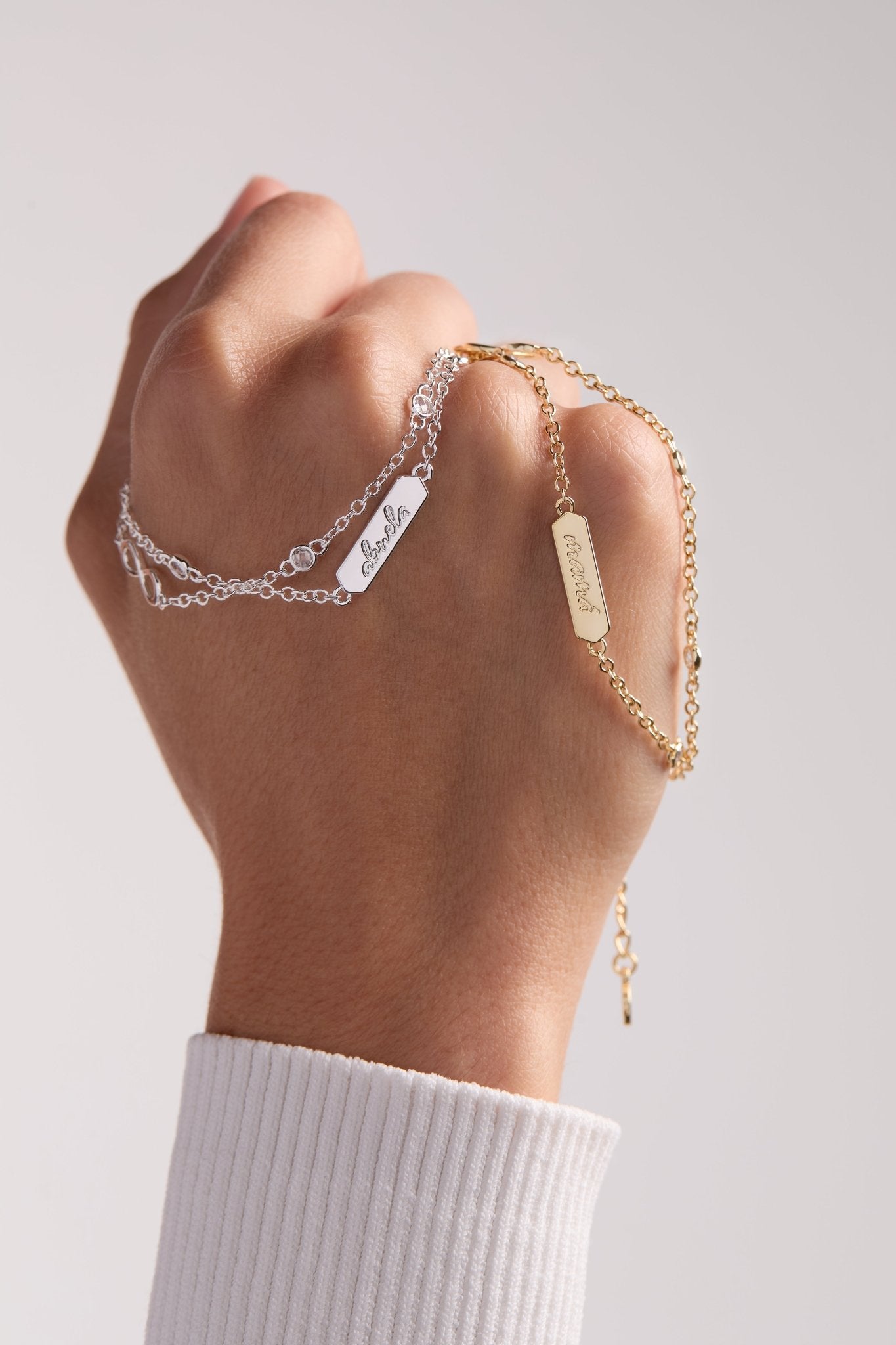 Abuela Infinity Chain Double Strand Bracelet by ALEX AND ANI at Shirley Shoppe