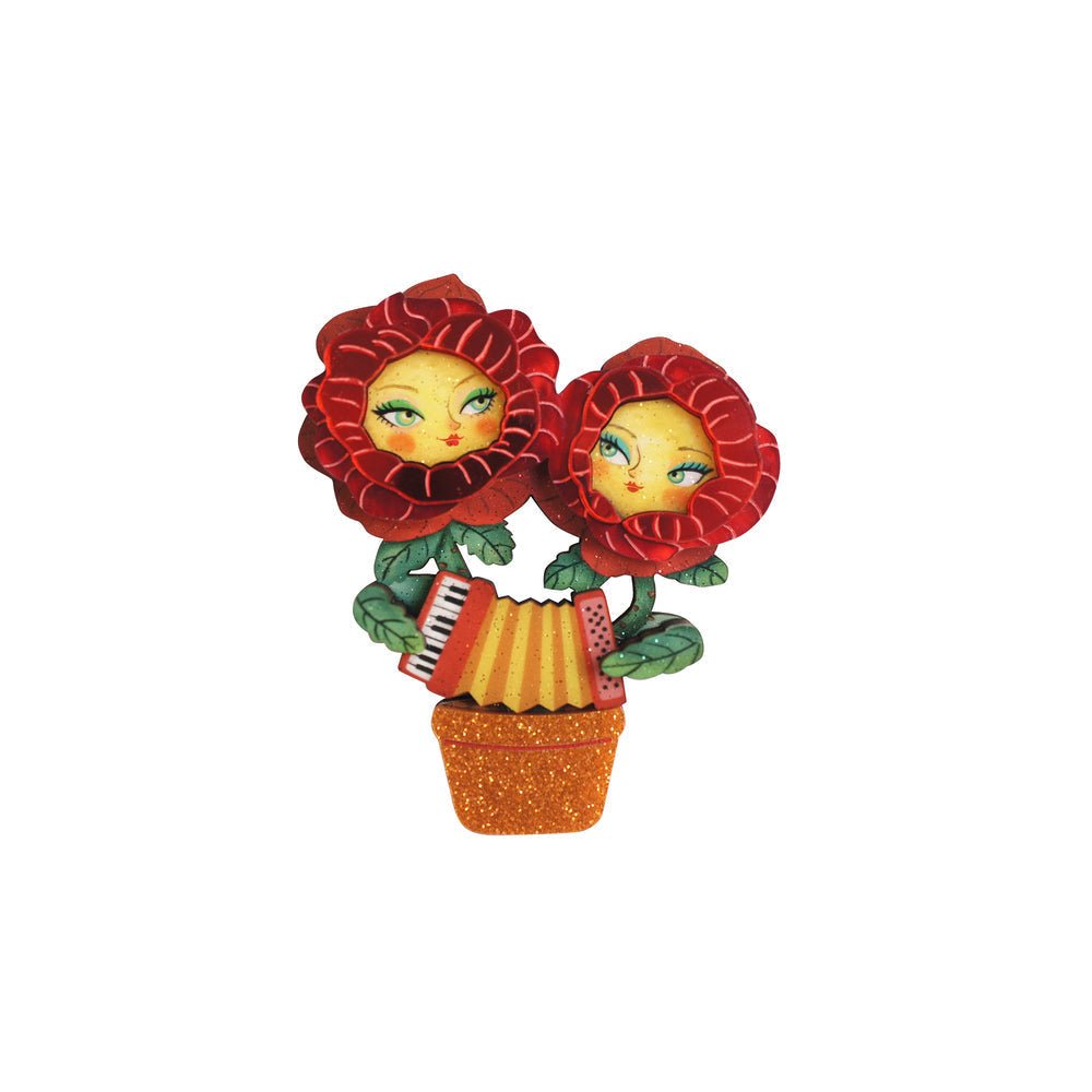 Accordion Flower Brooch by Laliblue by Quirks! at Shirley Shoppe