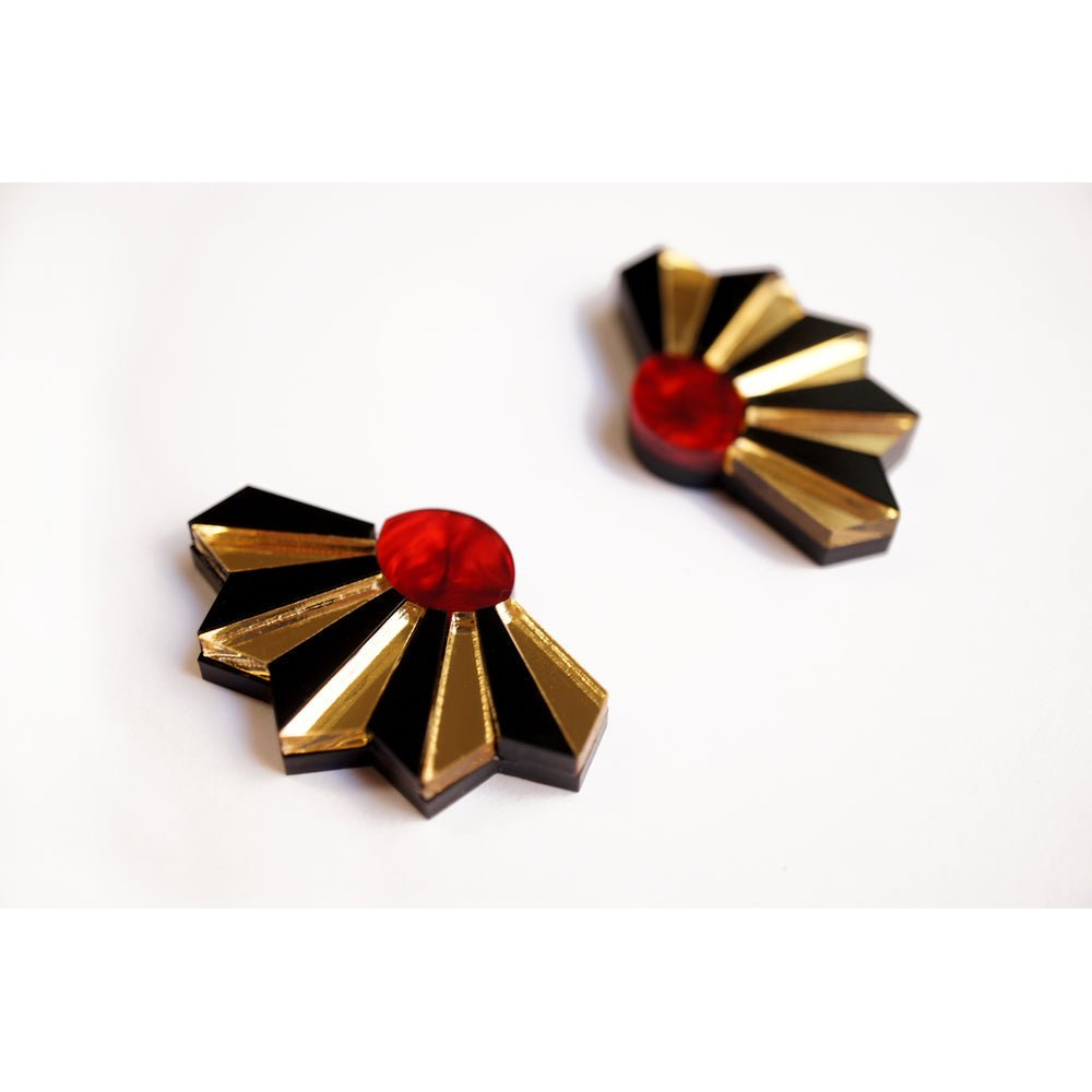 Accordion Flower Earrings by Laliblue by Quirks! at Shirley Shoppe