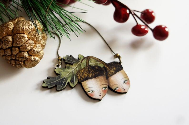 Acorns Brooch by Laliblue by Quirks! at Shirley Shoppe