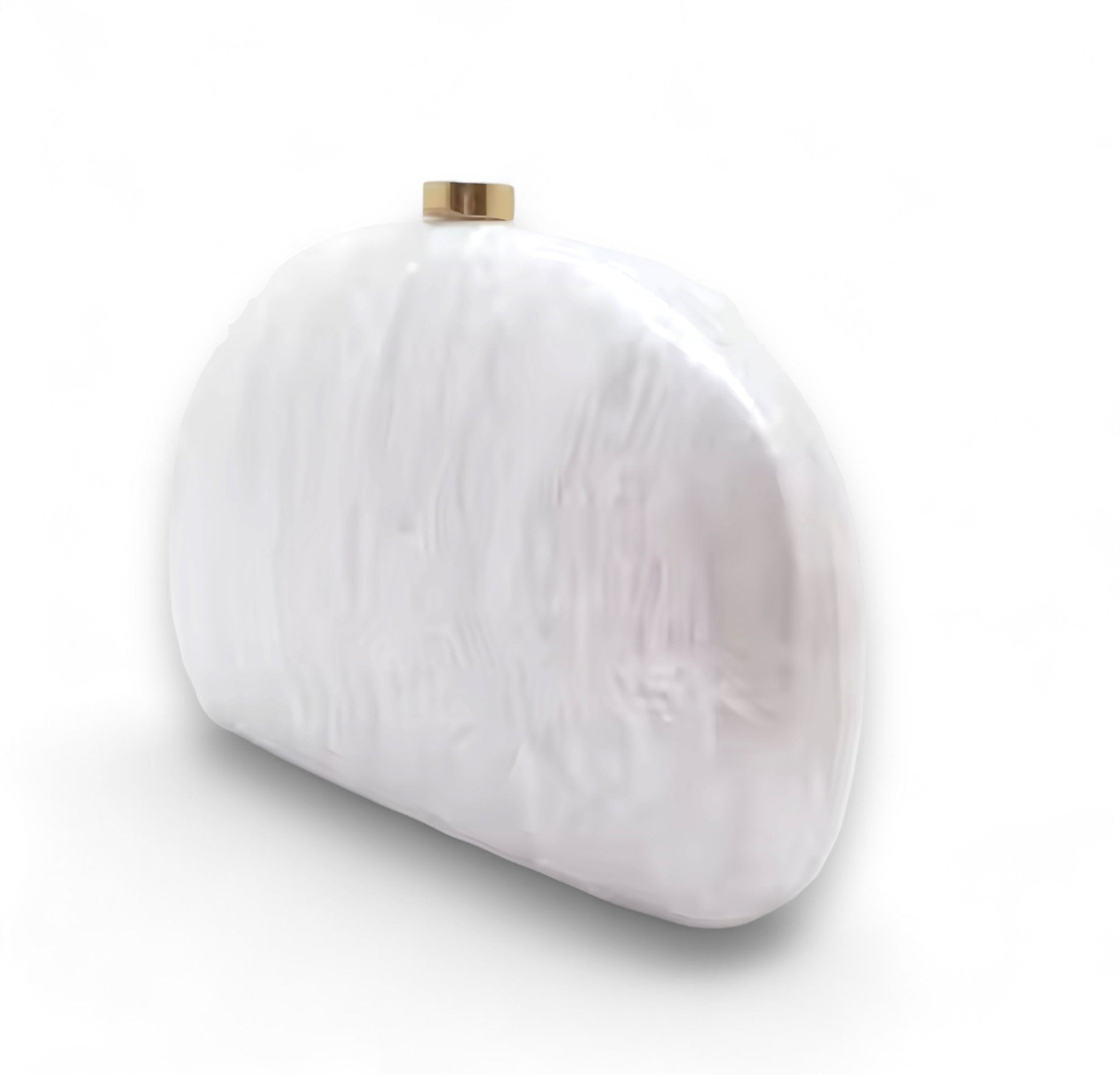 Acrylic Clutch or Crossbody Handbag - White by Quirks! at Shirley Shoppe