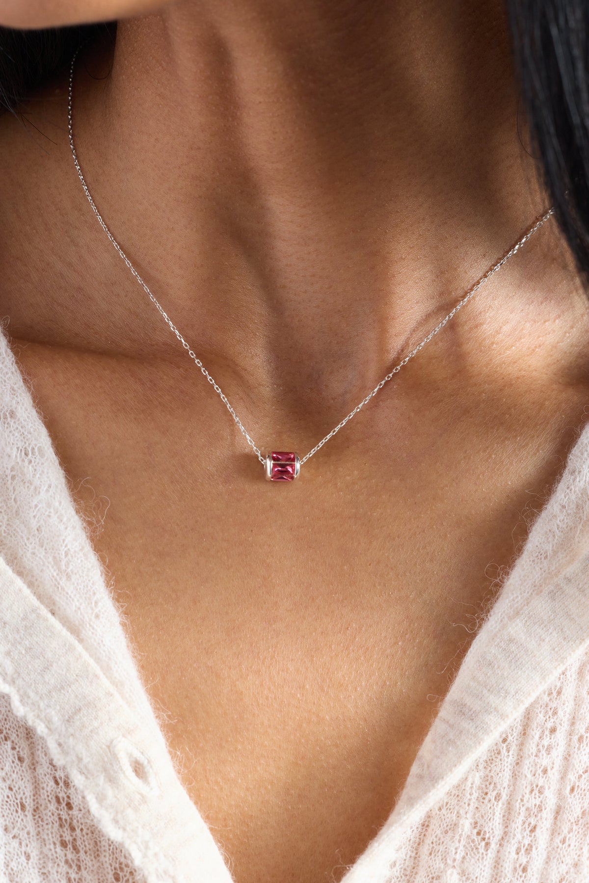 October Birthstone Precious Pendant Necklace