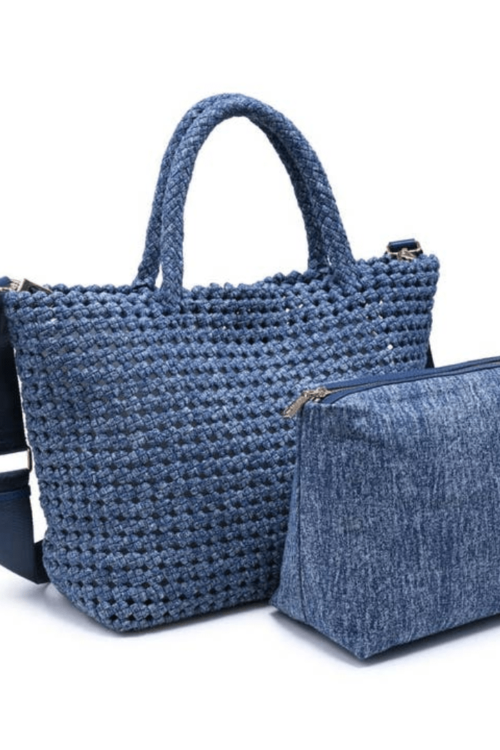 Ambrosia Medium - Denim Tote by Sol and Selene at Shirley Shoppe