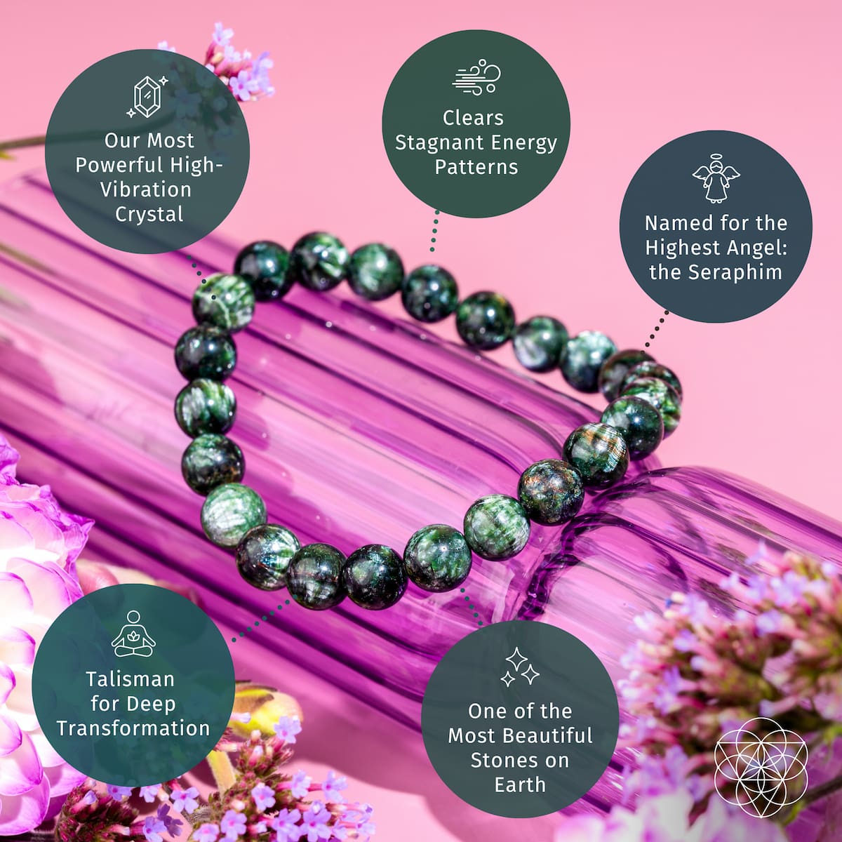 Angel Energy – Rare Seraphinite Bracelet of Transformation by Conscious Items at Shirley Shoppe