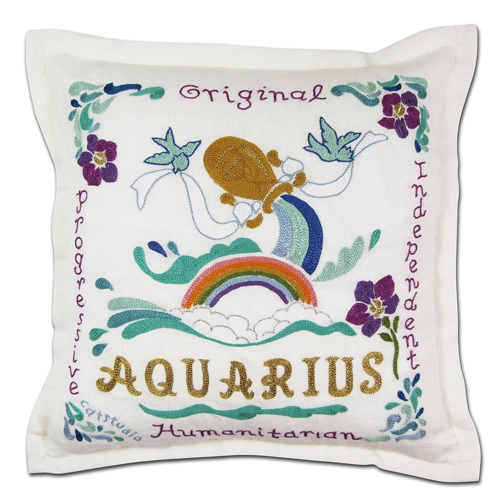 Aquarius Astrology Hand - Embroidered Pillow by Cat Studio by Quirks! at Shirley Shoppe