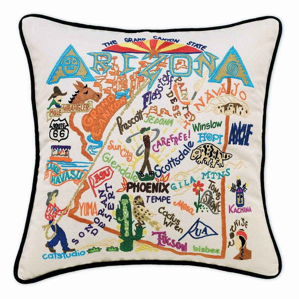 Arizona Hand - Embroidered Pillow by Quirks! at Shirley Shoppe