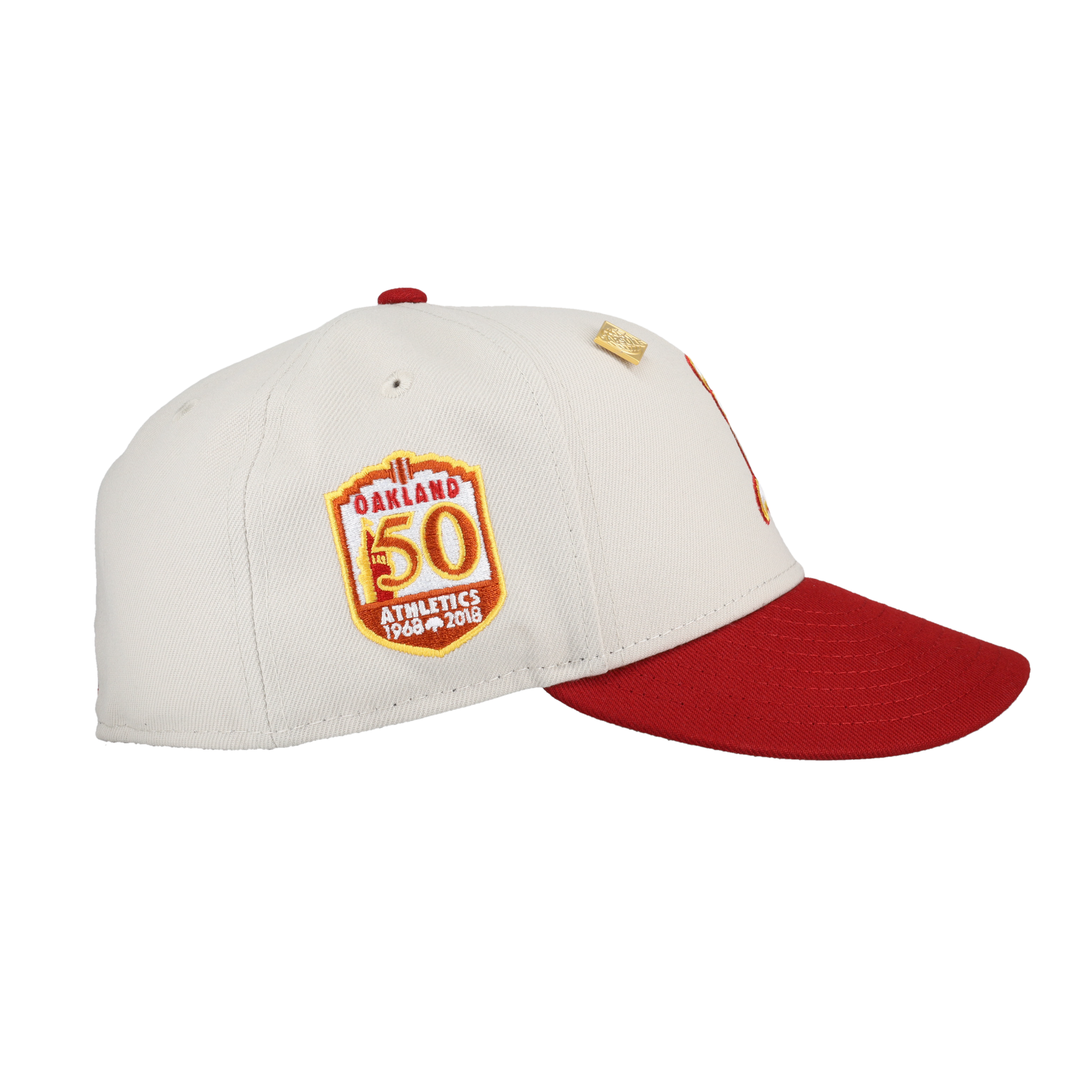 Oakland Athletics April 4th Collection 50th Anniversary Patch Fitted Hat