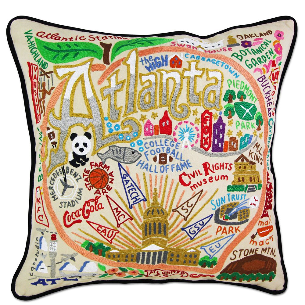 Atlanta Hand - Embroidered Pillow by Quirks! at Shirley Shoppe