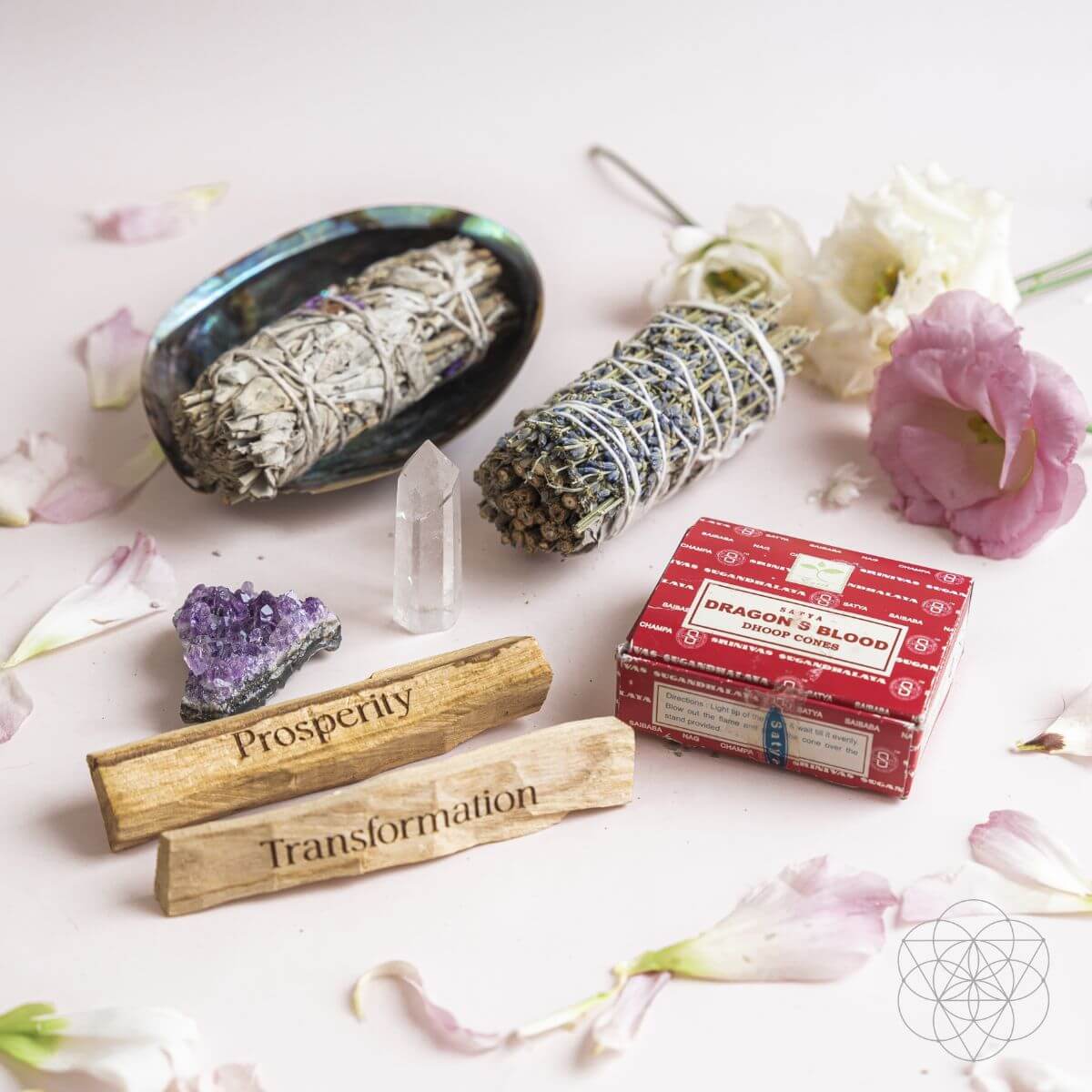 Attract Abundance - Premium Manifestation Smudge Kit (8 Pieces) by Conscious Items at Shirley Shoppe