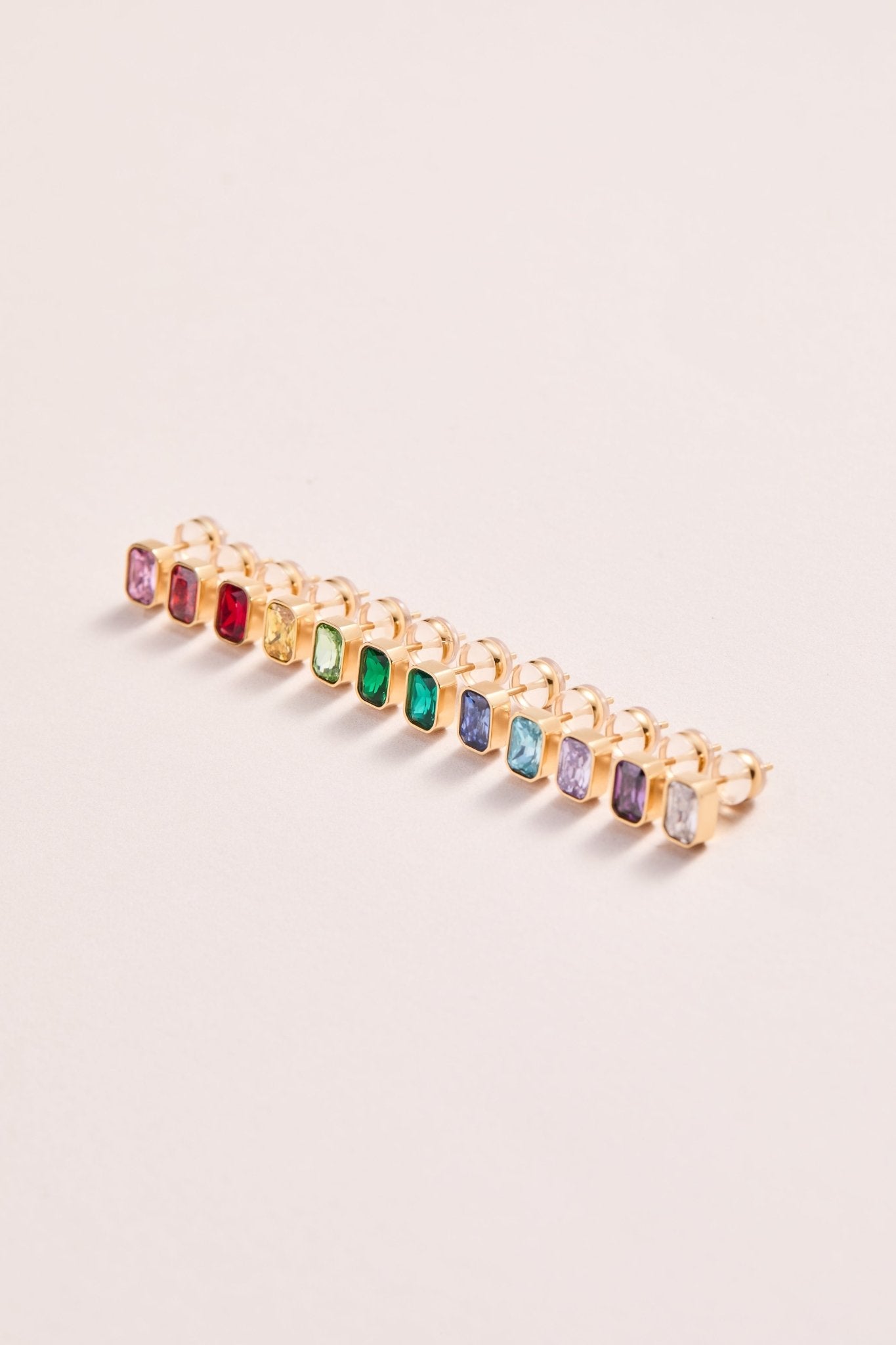 August Emerald-Cut Birthstone Stud Earrings by ALEX AND ANI at Shirley Shoppe