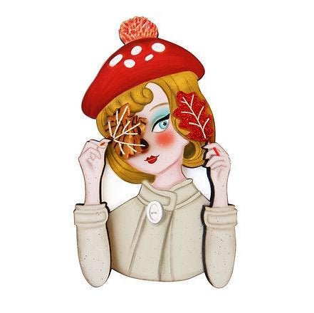 Autumn girl brooch by Laliblue by Quirks! at Shirley Shoppe