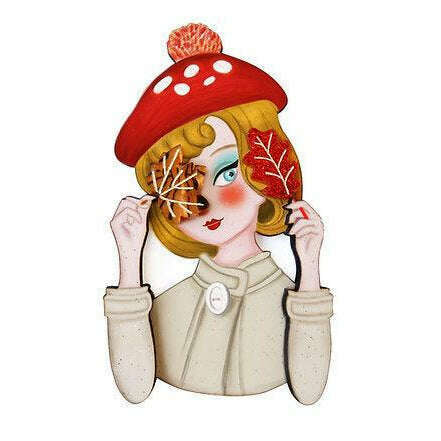 Autumn girl brooch by Laliblue