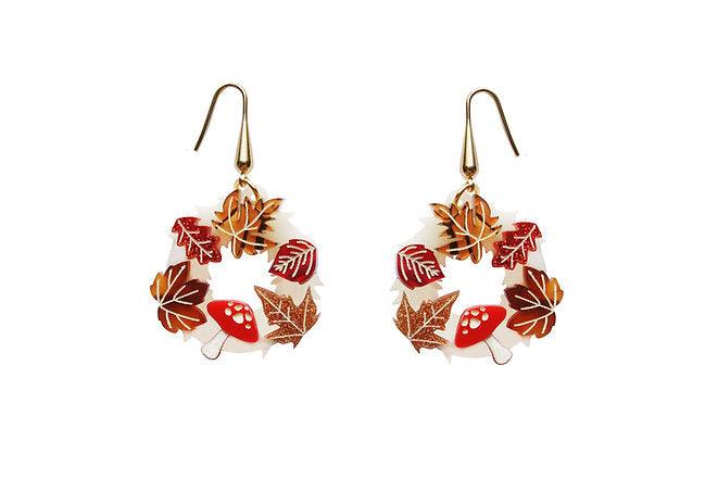 Autumn Wreath Earrings by Laliblue by Quirks! at Shirley Shoppe
