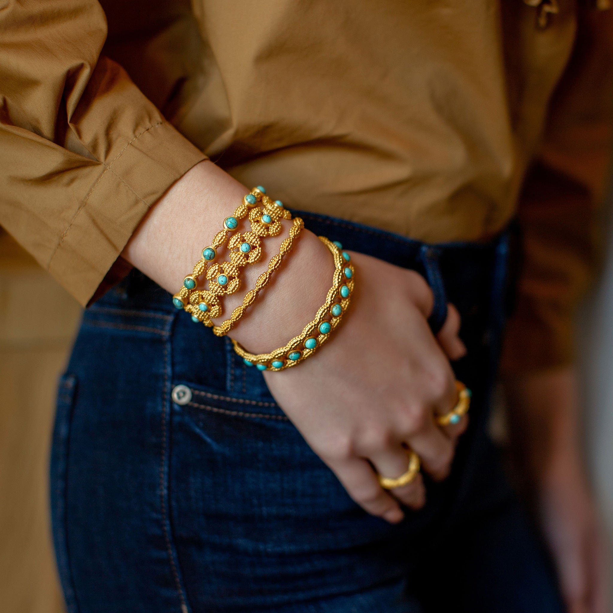 Azure Skies Cuff by Christina Greene at Shirley Shoppe