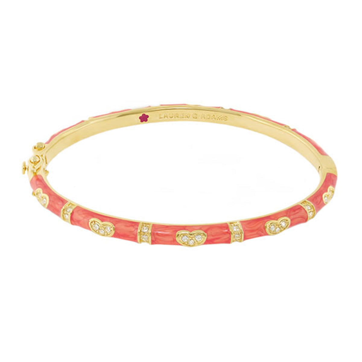 Pave Love Stackable Bangle — Single Heart Station