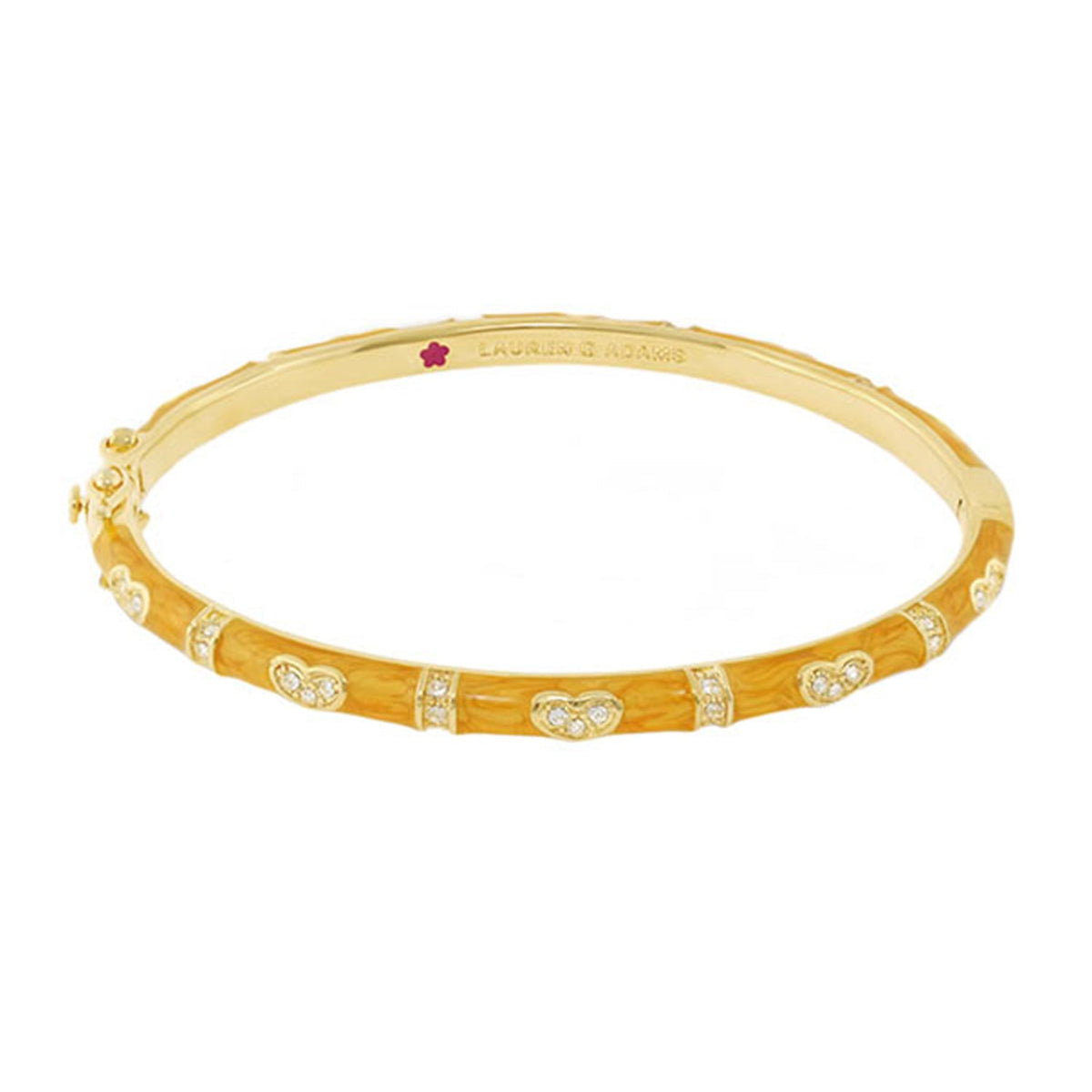 Pave Love Stackable Bangle — Single Heart Station