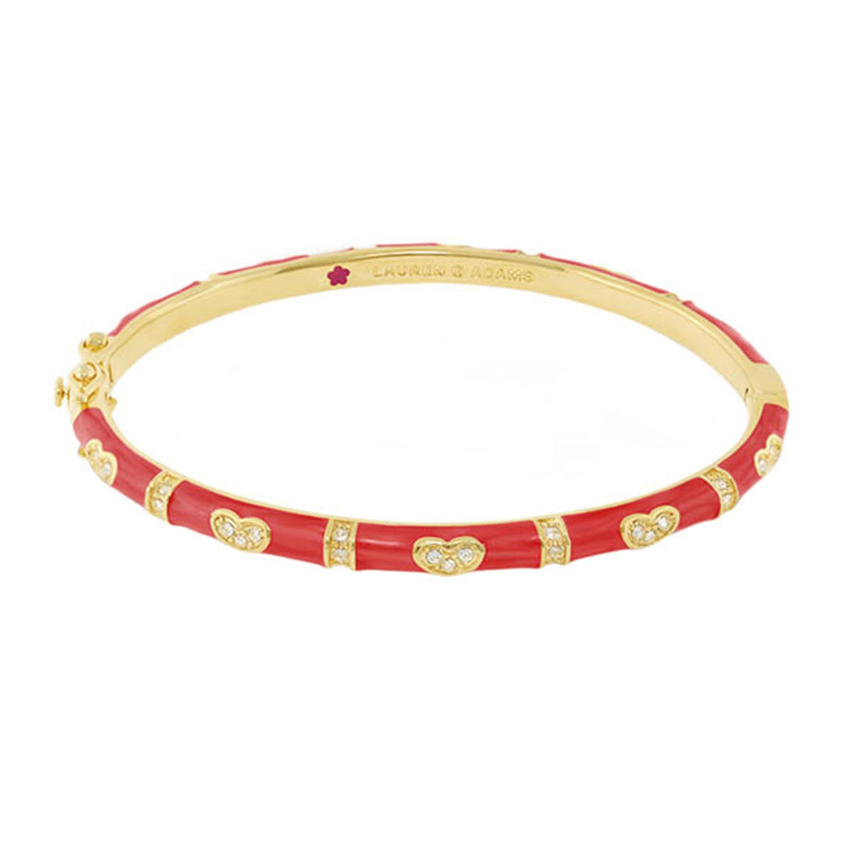 Pave Love Stackable Bangle — Single Heart Station