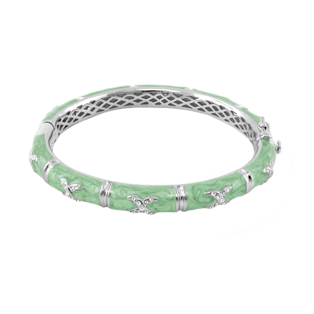 Elegant Hugs Bangle — Wide Pavé X