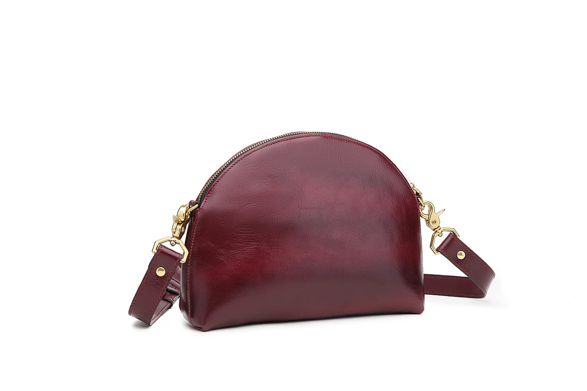 Hopper Crossbody Bag | Cherry Leather