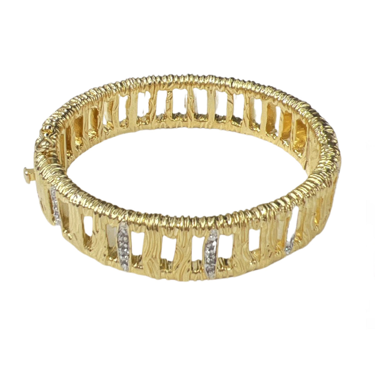 Bamboo Bangle — Openwork Baguette Bangle