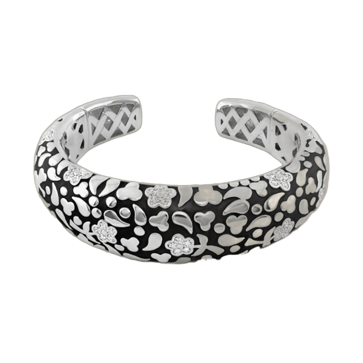 Flowers by Orly Bangle — Bold Pavé Blossom Cuff