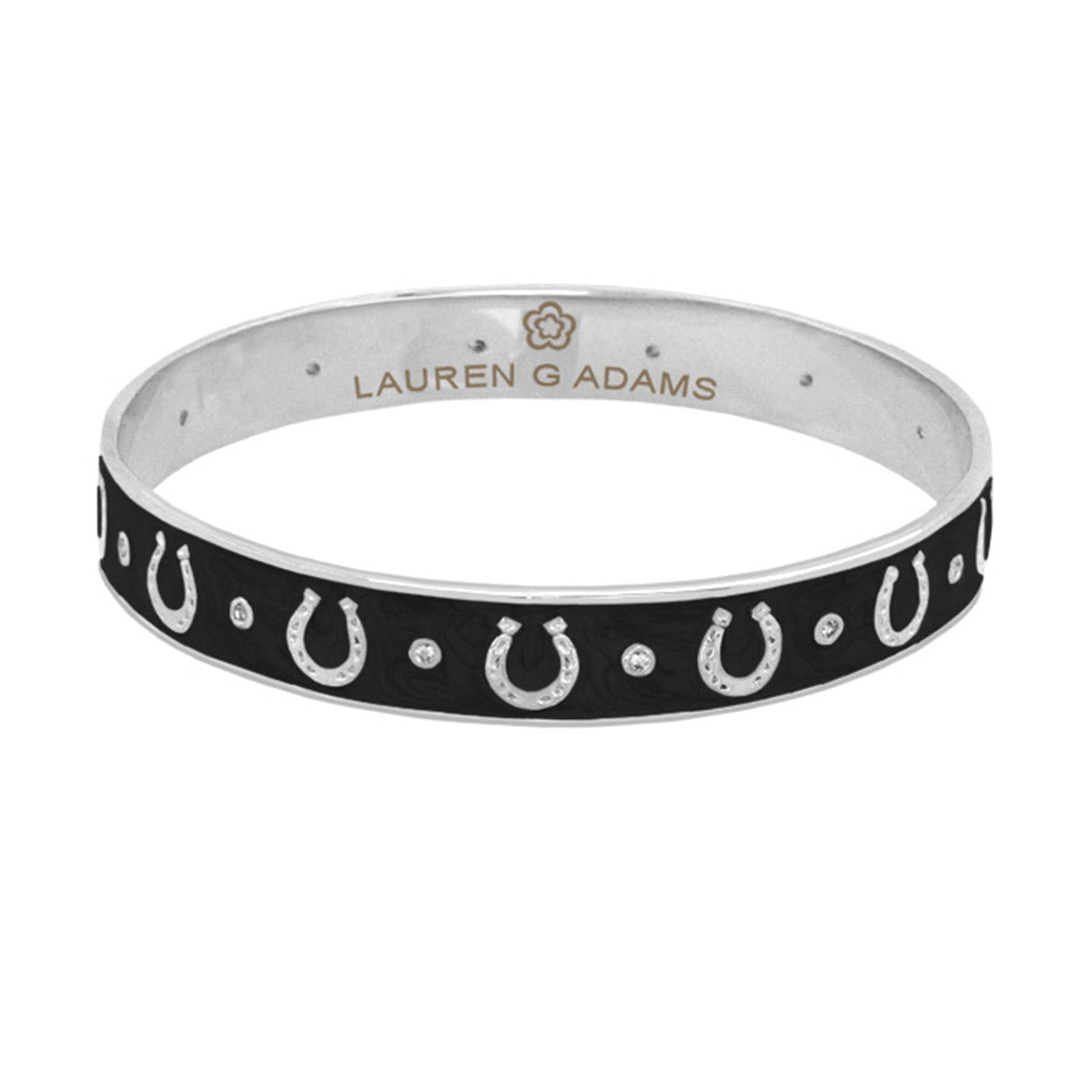 Equestrian Horseshoe Bangle — Flat Band Row